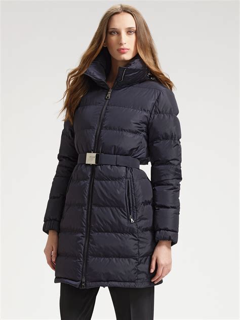 ladies prada coat|prada women's down coat.